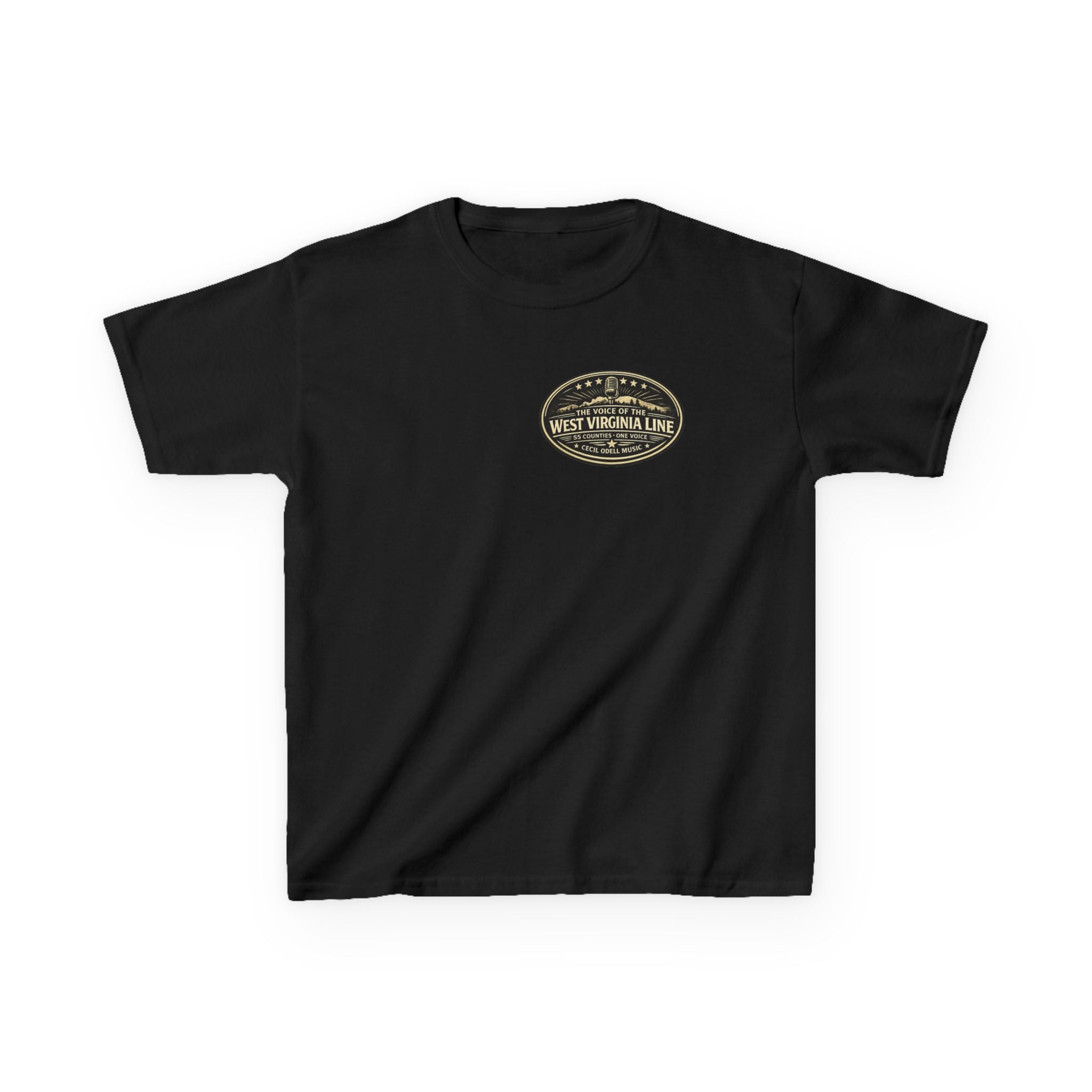 West Virginia Line Kids T‑Shirt: 'The Voice of the West Virginia Line' Vintage Emblem