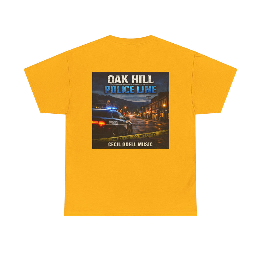 Police Line T-Shirt: Oak Hill 'Police Line' Album Cover Tee