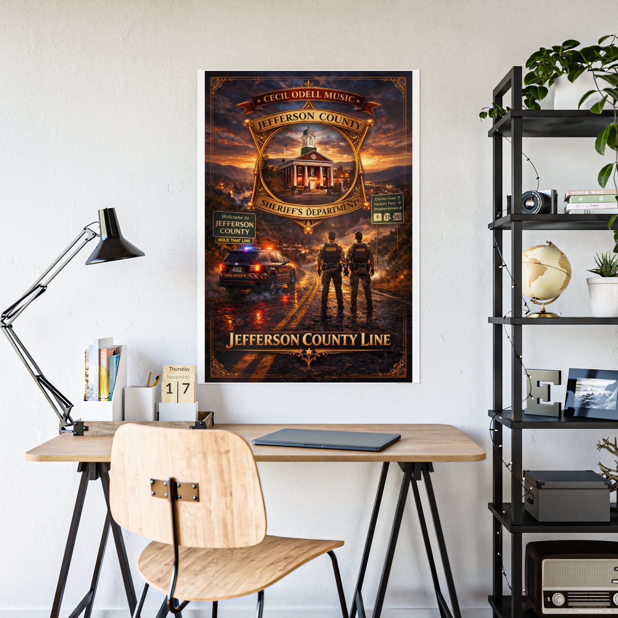 Jefferson County Line Police Poster: Sheriff’s Department Scenic Gloss Print