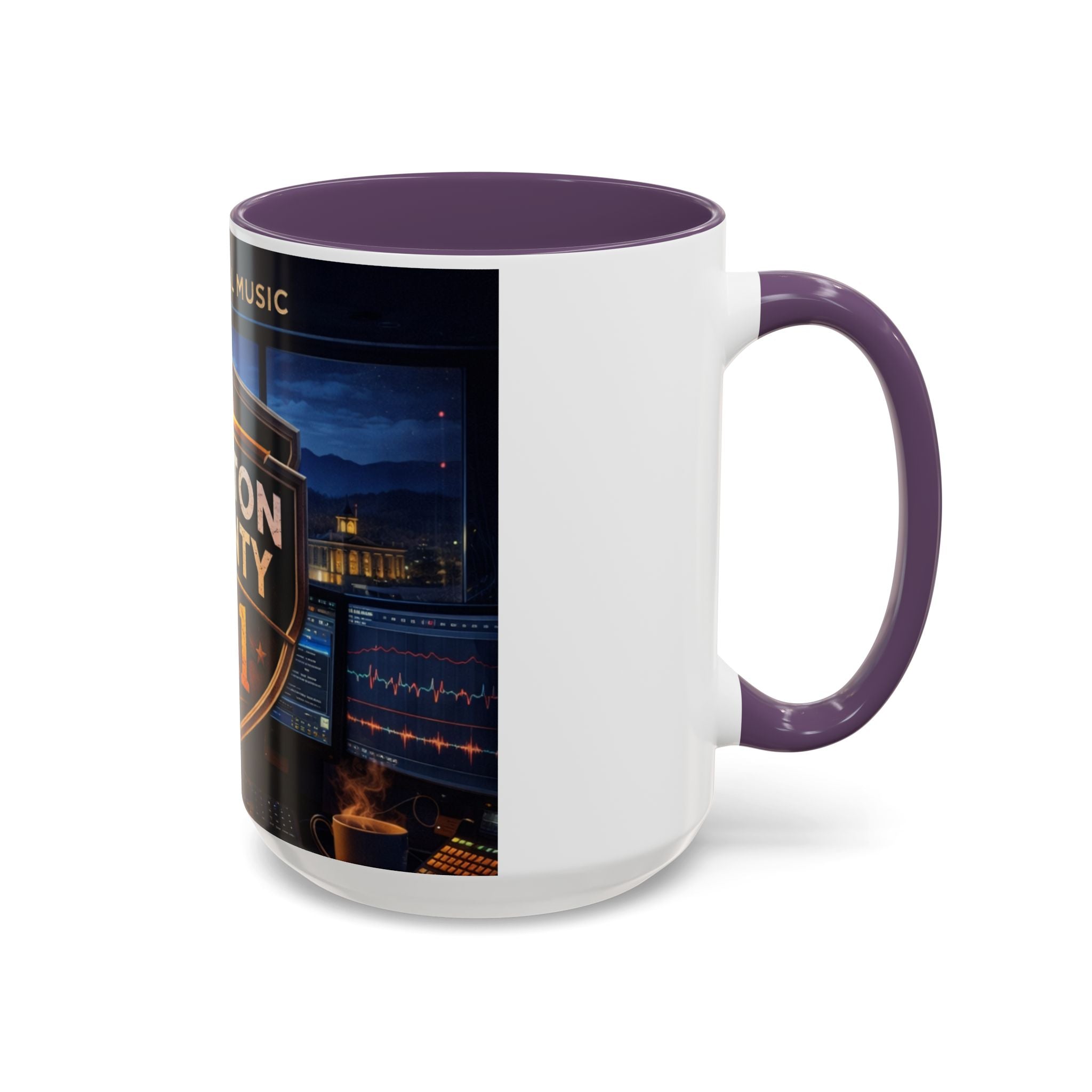 Preston County 911 Coffee Mug: Emergency Dispatch Badge Accent Mug