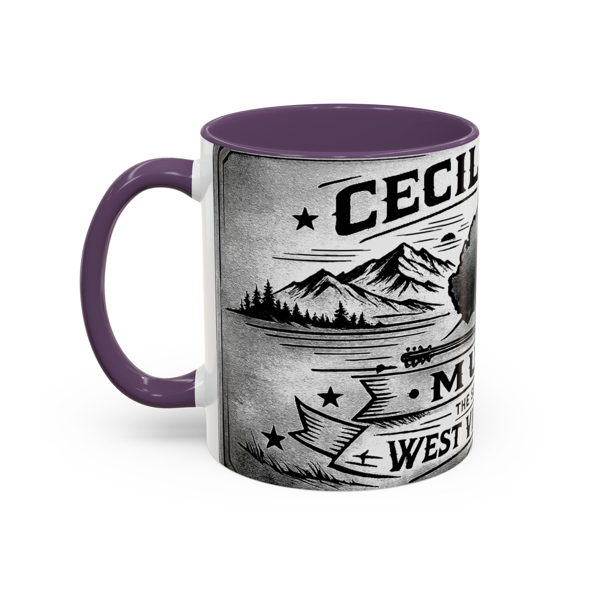 West Virginia Music Coffee Mug: 'The Sound of the West Virginia Line' Accent Mug