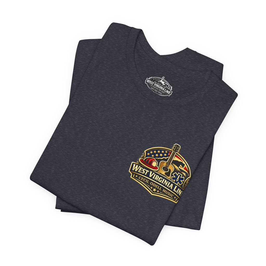 West Virginia Outlaw T-Shirt: Rustic Skull & Guns Country Graphic Tee