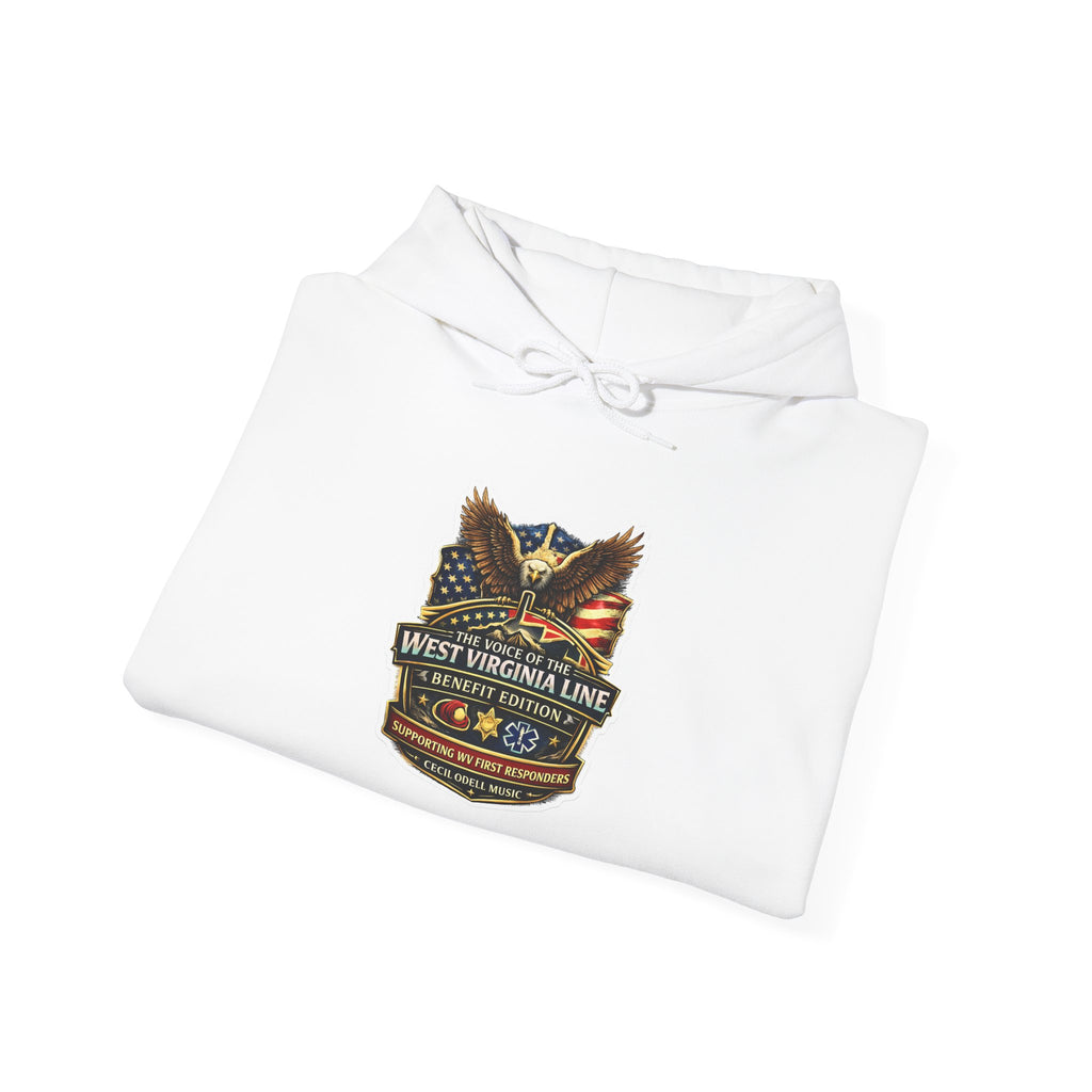 First Responder Hoodie: West Virginia Line Eagle & American Flag Tribute
