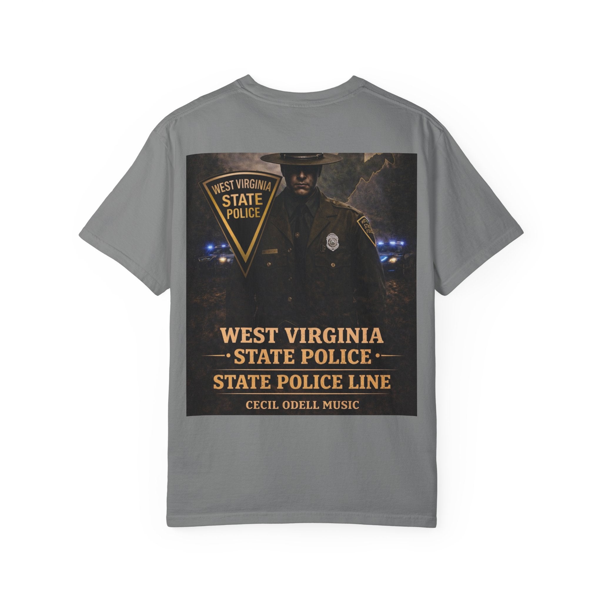 West Virginia State Police Graphic T-Shirt: 'State Police Line' Back Print