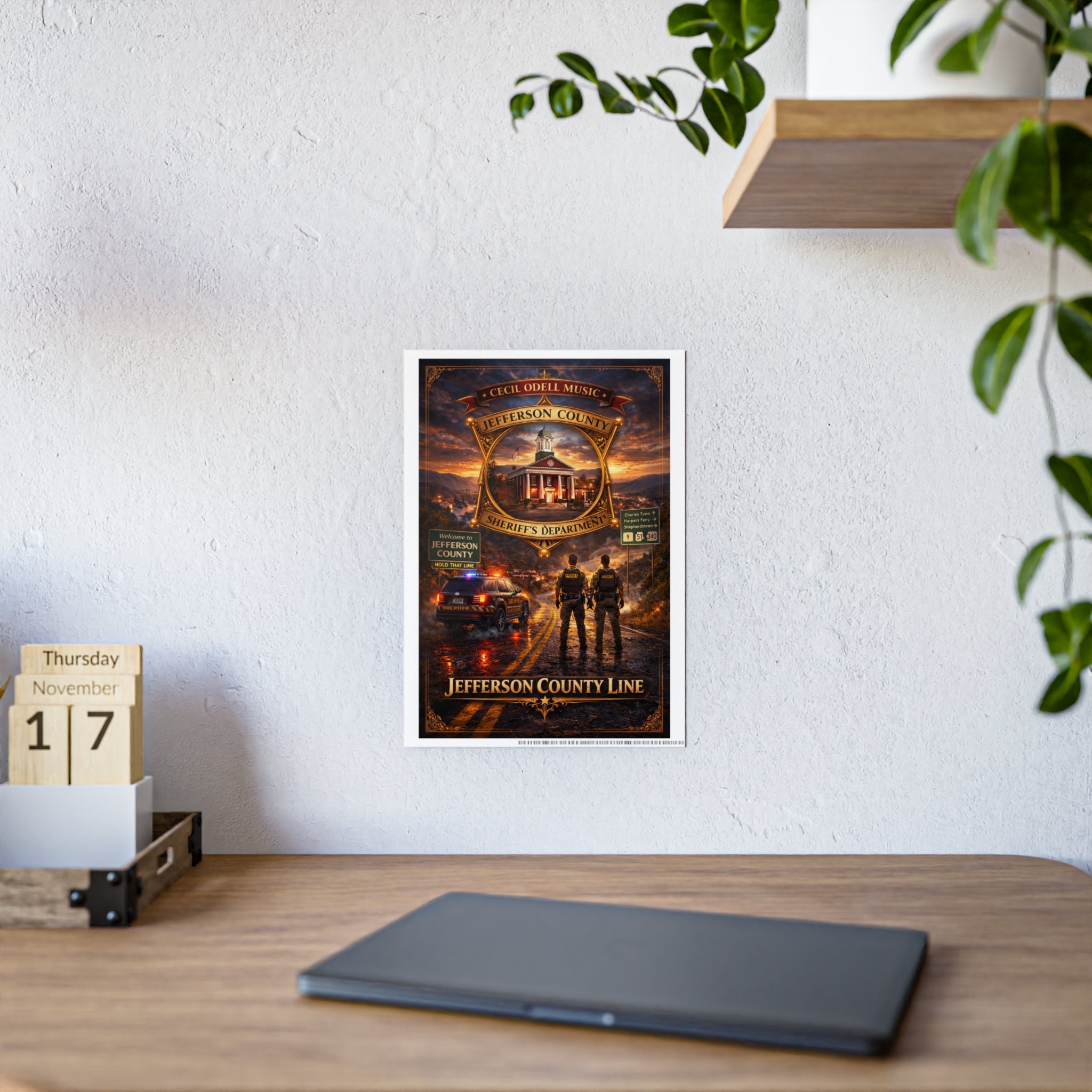 Jefferson County Line Police Poster: Sheriff’s Department Scenic Gloss Print