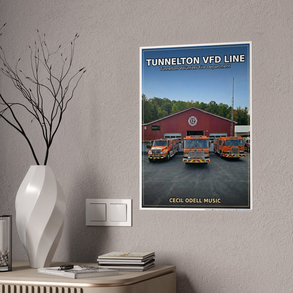 Gloss Poster: Tunnelton VFD Line Firetruck Print