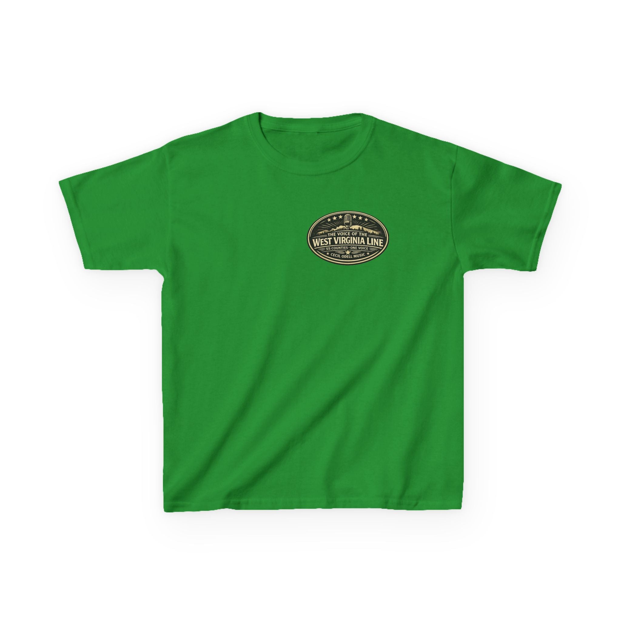 West Virginia Line Kids T‑Shirt: 'The Voice of the West Virginia Line' Vintage Emblem