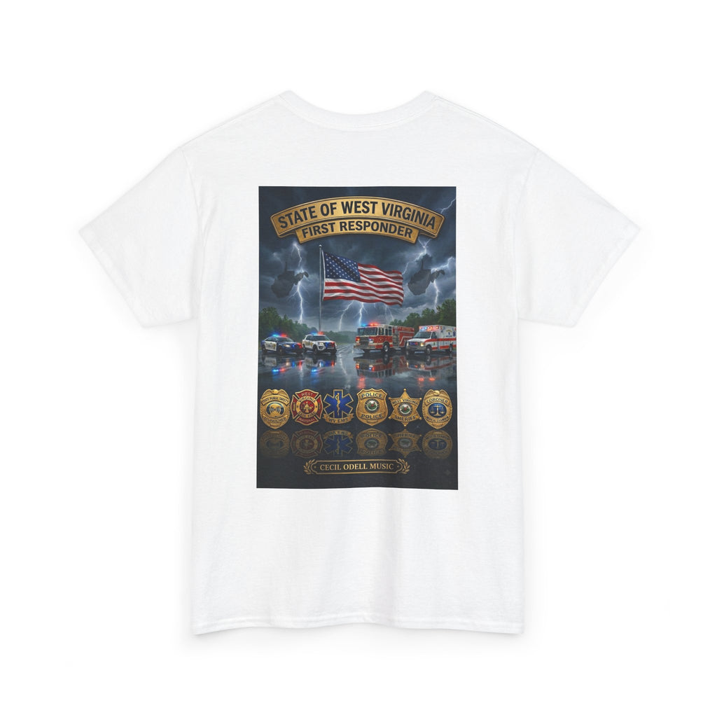 First Responder Tribute T-Shirt: State of West Virginia Police, Fire & EMS Memorial Tee