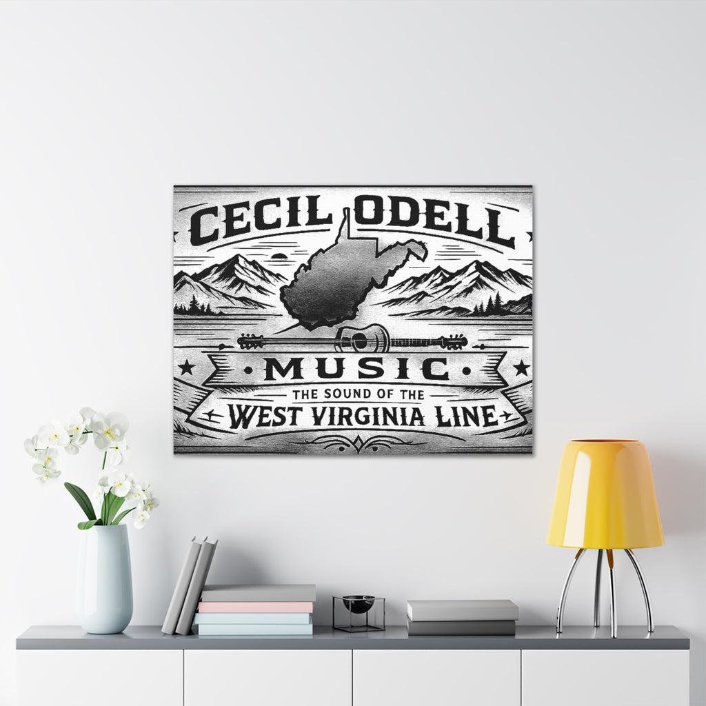 Cecil Odell Music Canvas Print: “The Sound of the West Virginia Line”