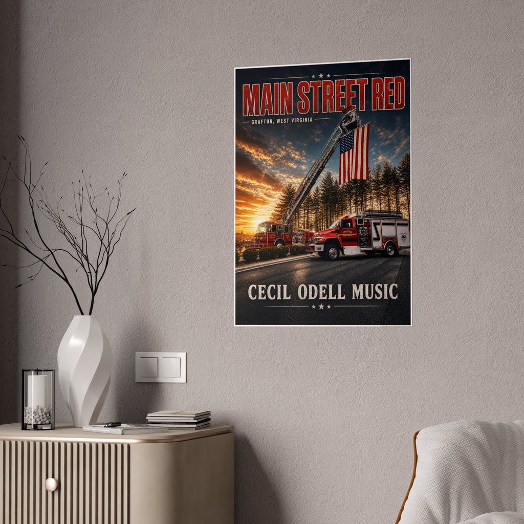 Main Street Red, Grafton VFD Poster