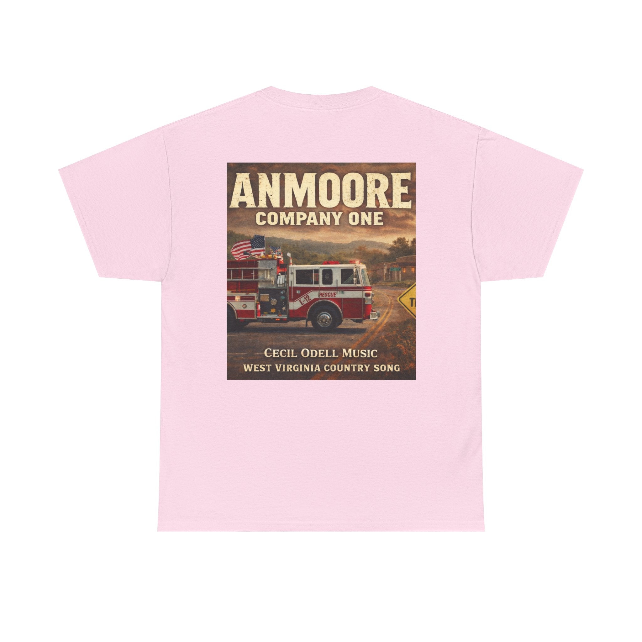 West Virginia Firetruck T-Shirt: Anmoore Company One Vintage Firefighter Tee