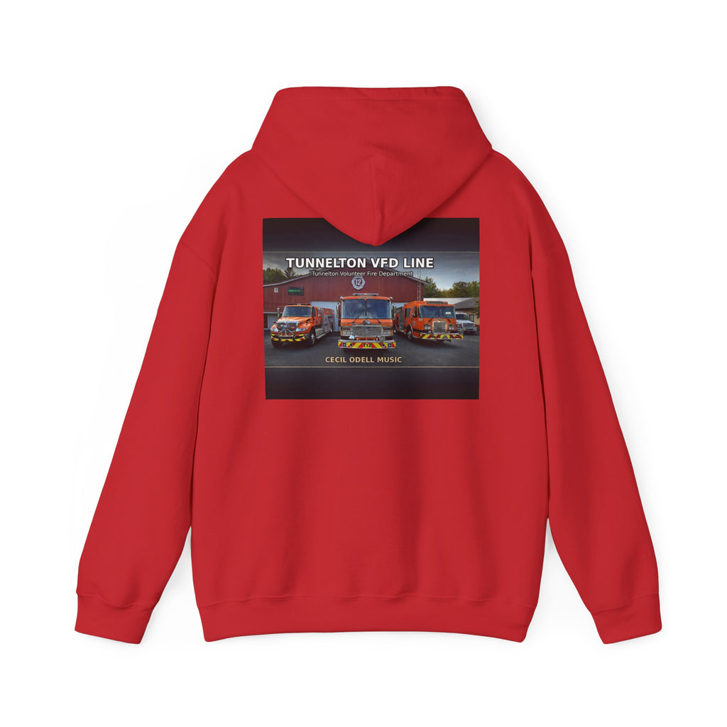 Tunnelton VFD Line Hoodie: Cool Music Firetruck Graphic Pullover