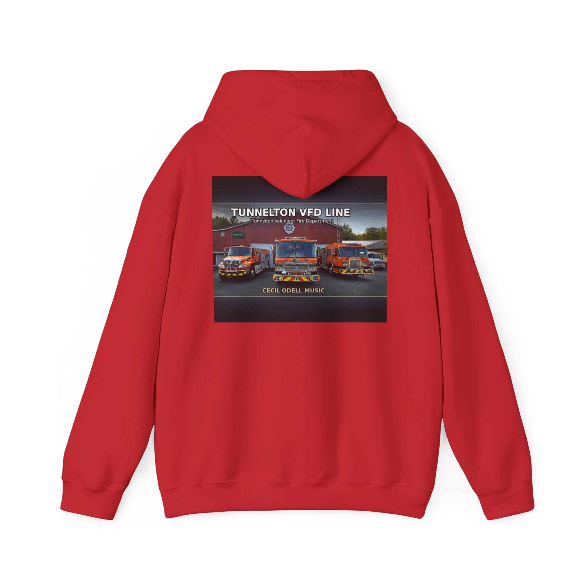 Tunnelton VFD Line Hoodie: Cool Music Firetruck Graphic Pullover