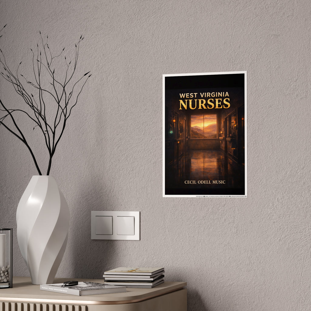 West Virginia Nurses Gloss Poster: Inspirational Hospital Corridor Sunset Art