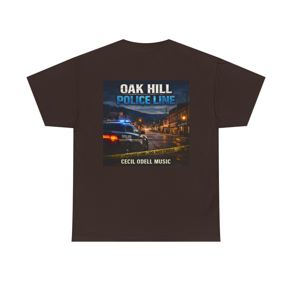 Police Line T-Shirt: Oak Hill 'Police Line' Album Cover Tee