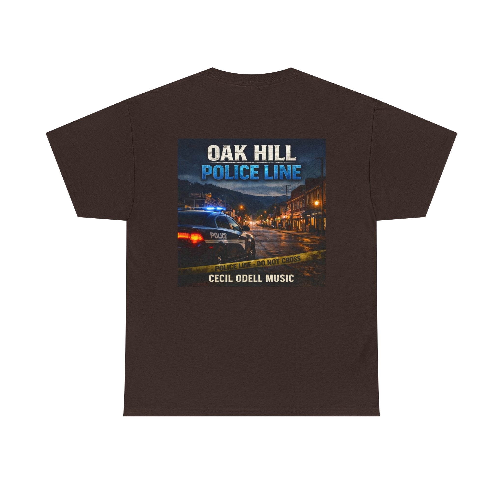 Police Line T-Shirt: Oak Hill 'Police Line' Album Cover Tee