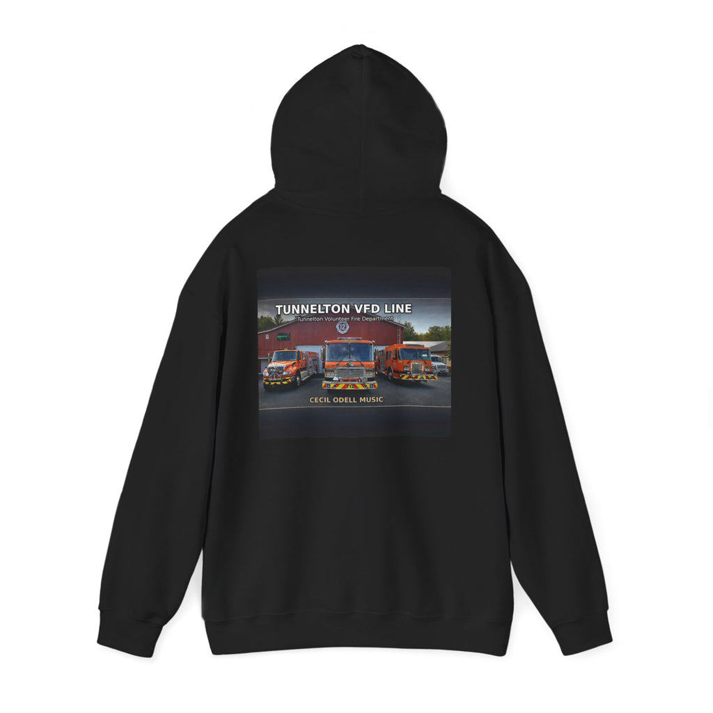Tunnelton VFD Line Hoodie: Cool Music Firetruck Graphic Pullover