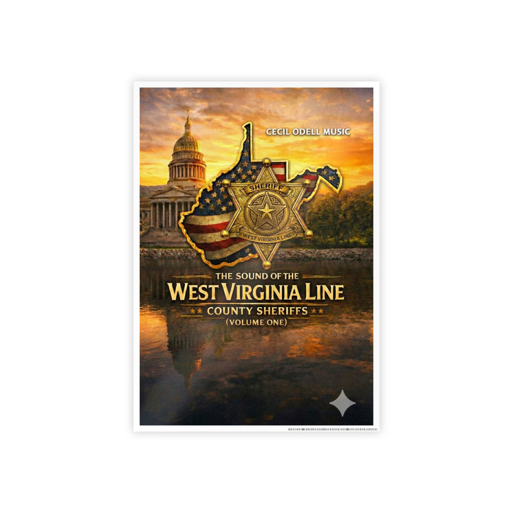 West Virginia Line County Sheriffs Poster: Gloss Music Print