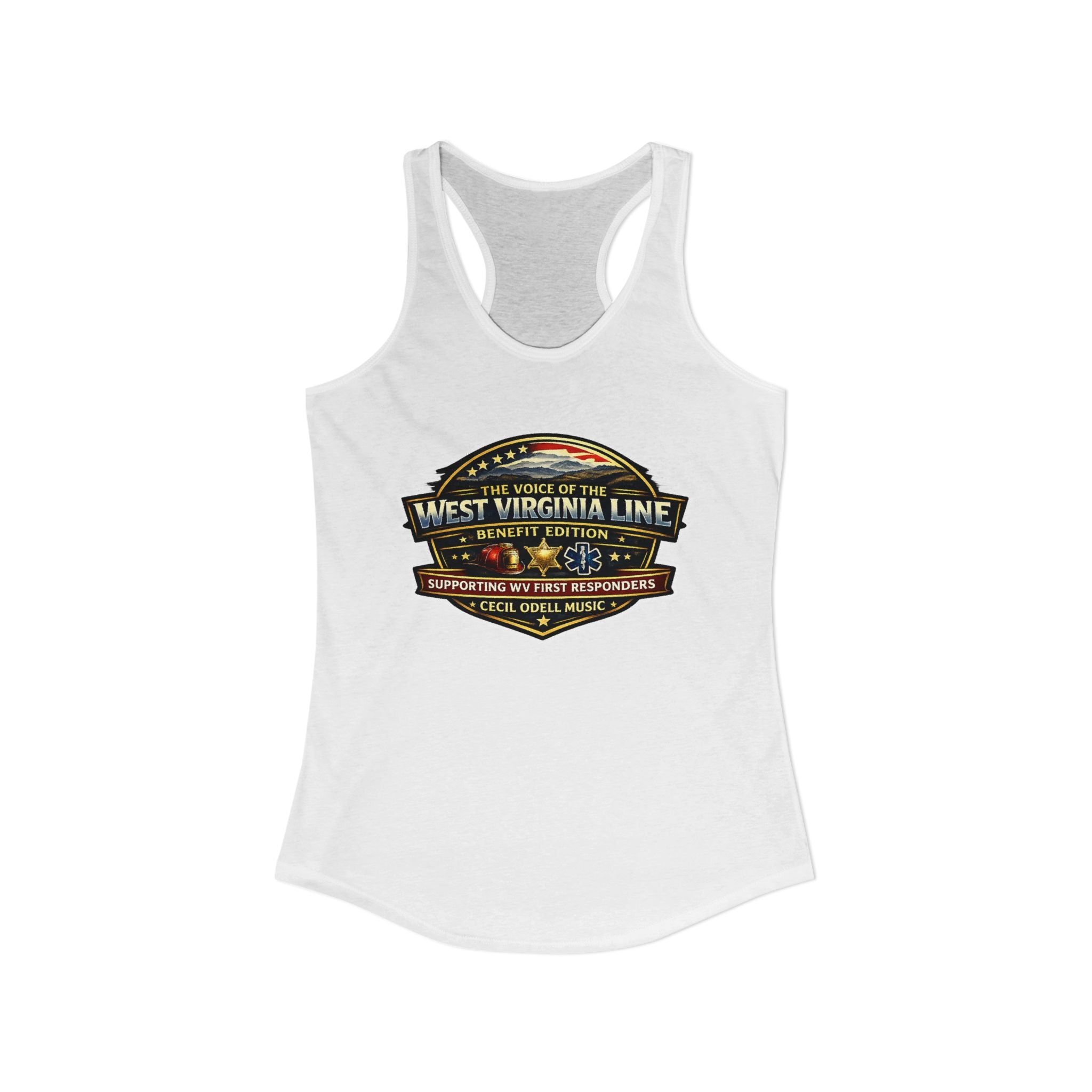 The Voice of the West Virginia Line Benefit Edition - Women's Ideal Racerback Tank