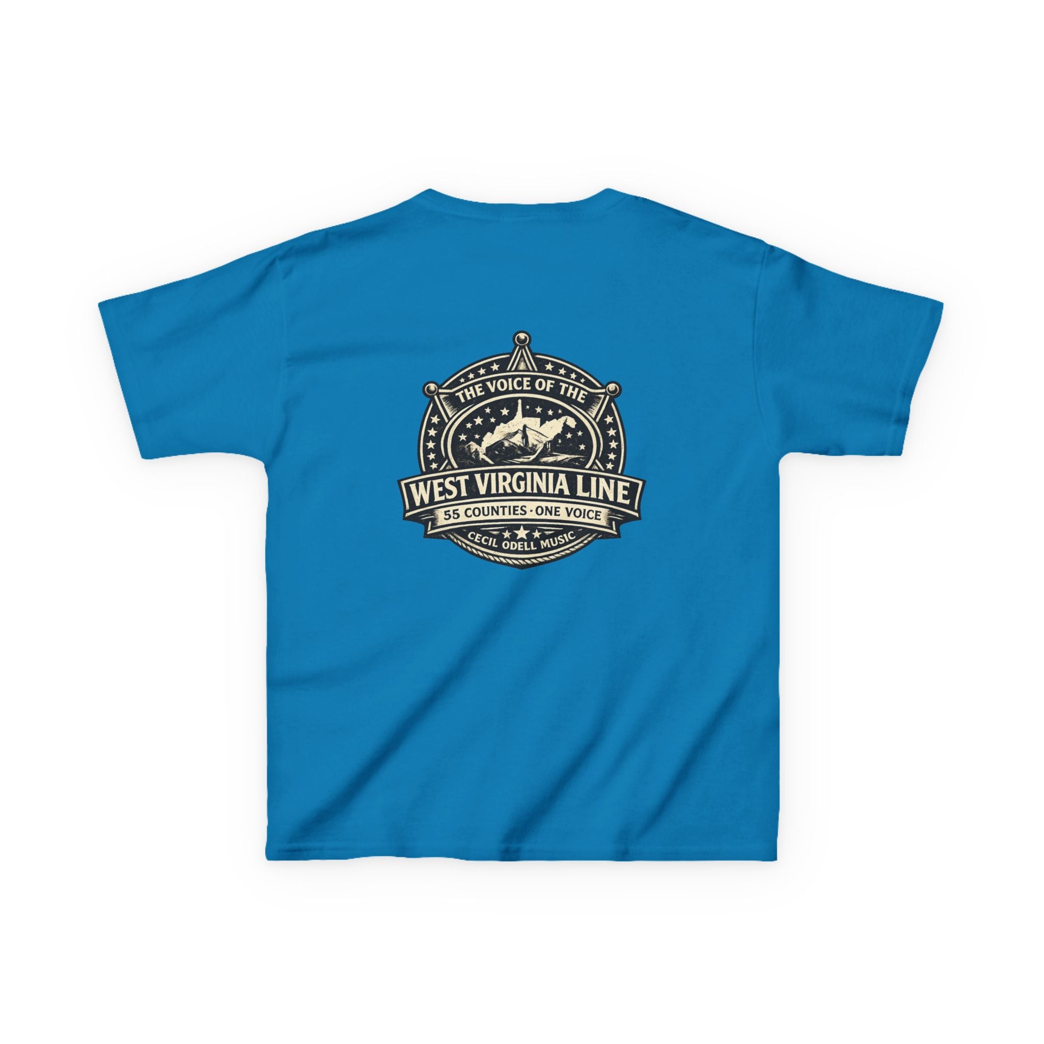 West Virginia Line Kids T‑Shirt: 'The Voice of the West Virginia Line' Vintage Emblem