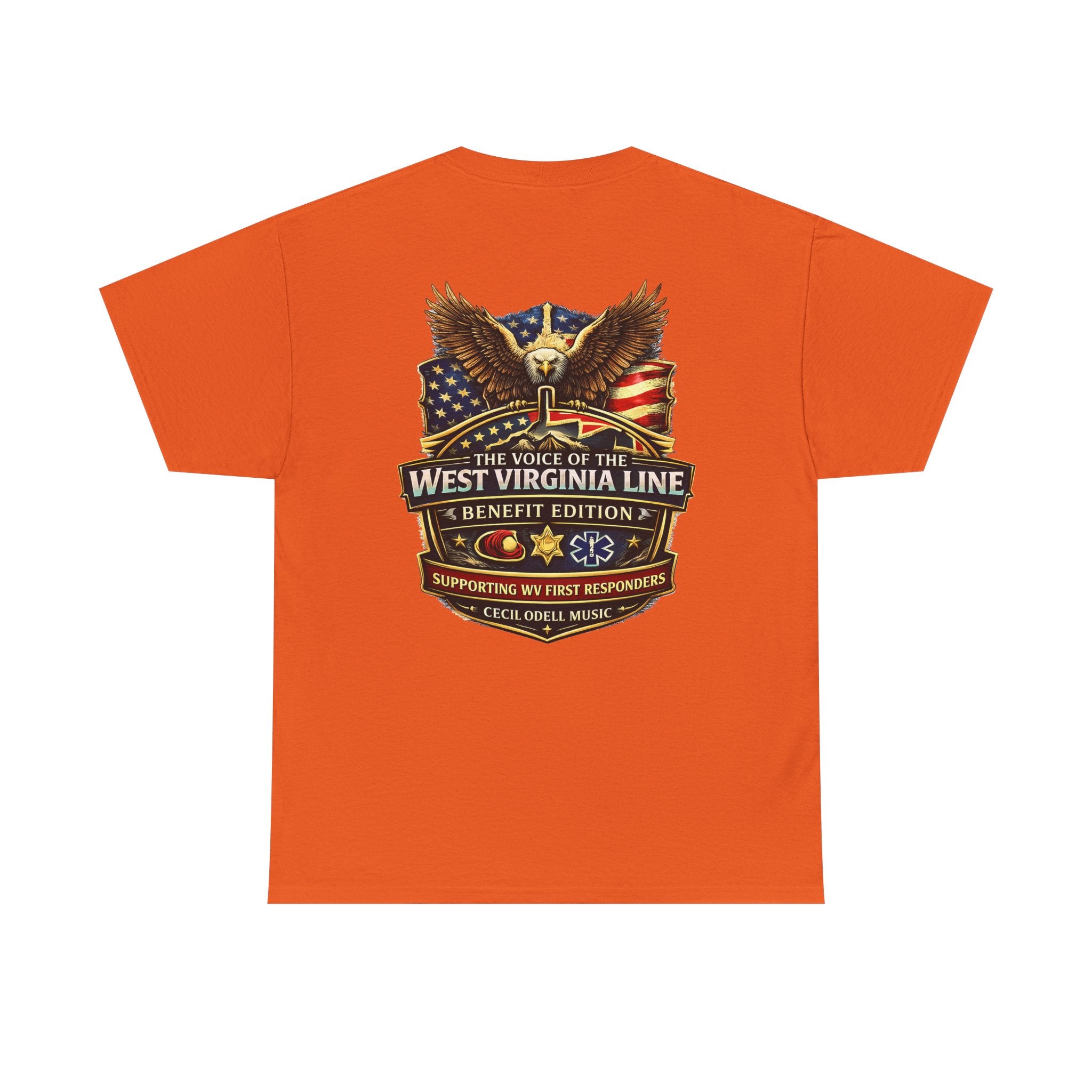 West Virginia Line Benefit Tee: Supporting First Responders (Eagle & Flag)