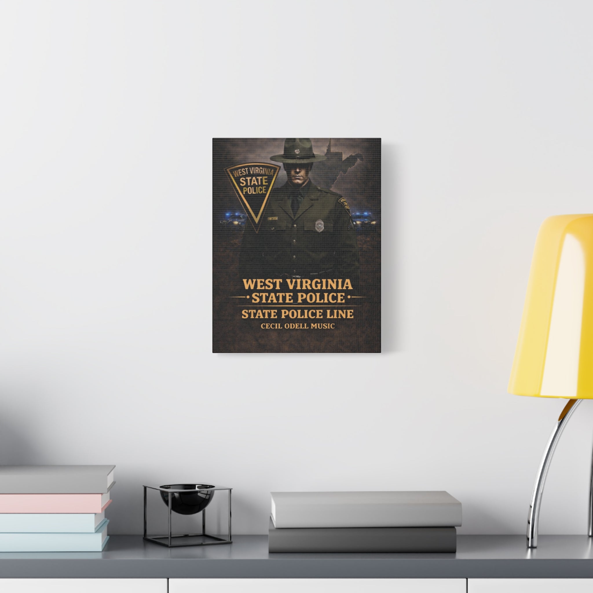 West Virginia State Police Canvas Wall Art: 'State Police Line' Tribute