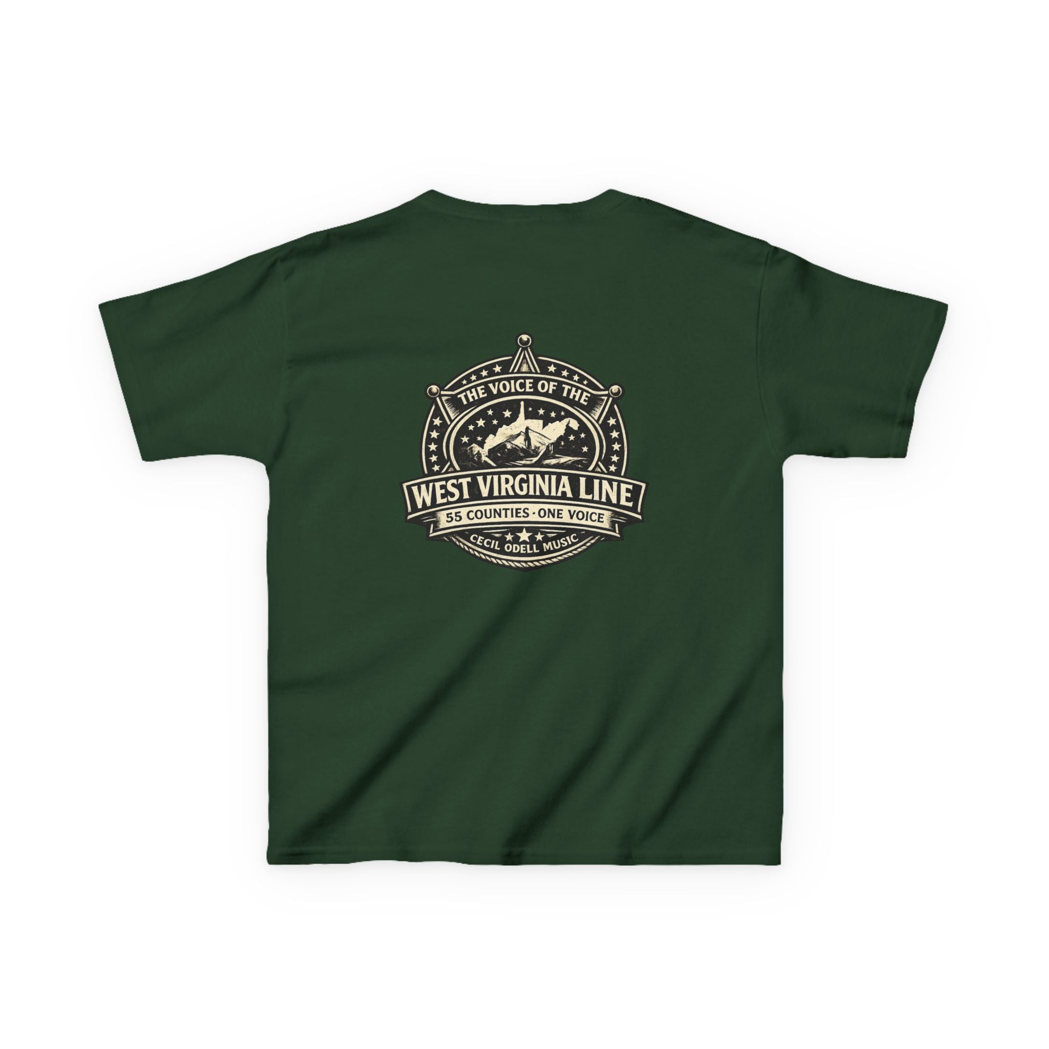 West Virginia Line Kids T‑Shirt: 'The Voice of the West Virginia Line' Vintage Emblem