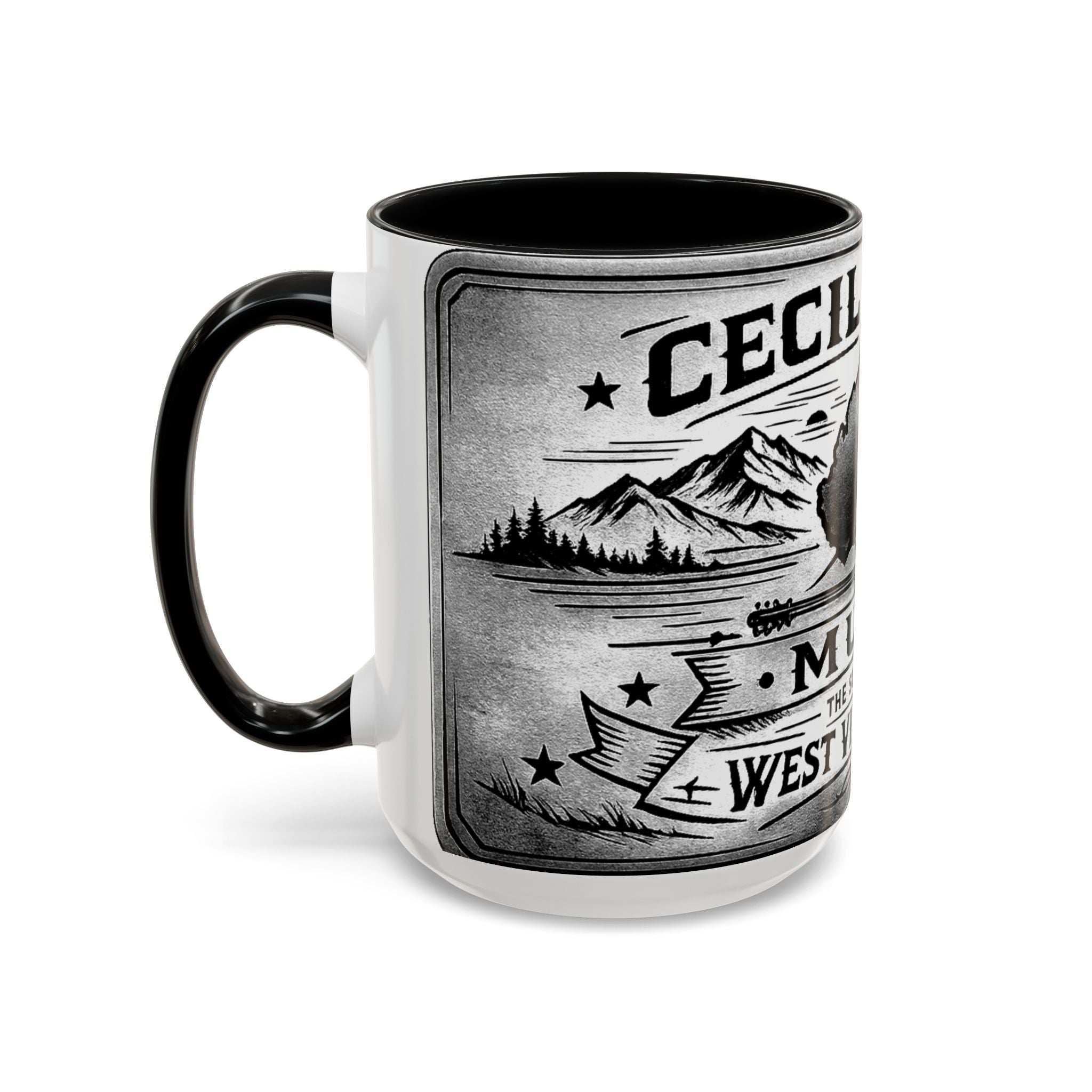West Virginia Music Coffee Mug: 'The Sound of the West Virginia Line' Accent Mug