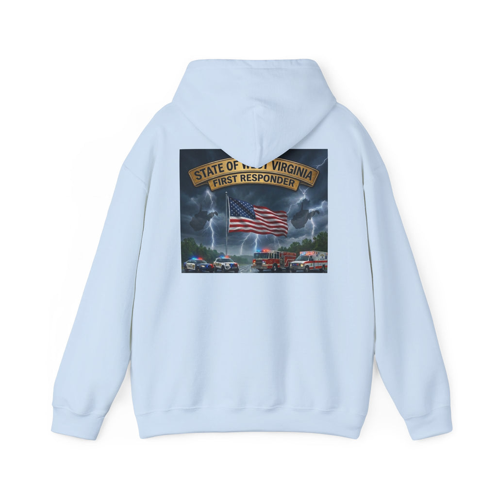 First Responder Hoodie: West Virginia Line Eagle & American Flag Tribute