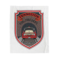 Velveteen Blanket: Tunnelton Volunteer Fire Dept. Vintage Firetruck Crest (EST. 1937)