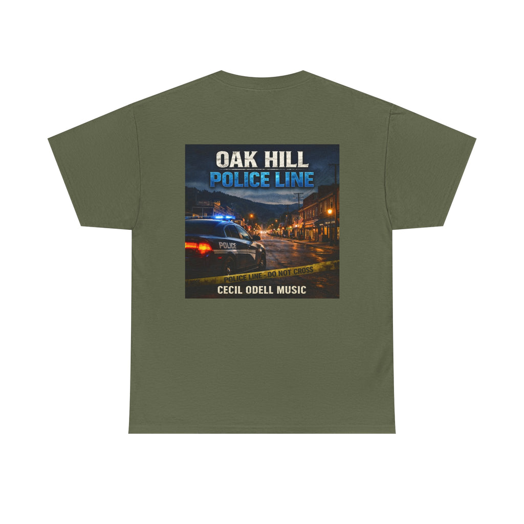Police Line T-Shirt: Oak Hill 'Police Line' Album Cover Tee