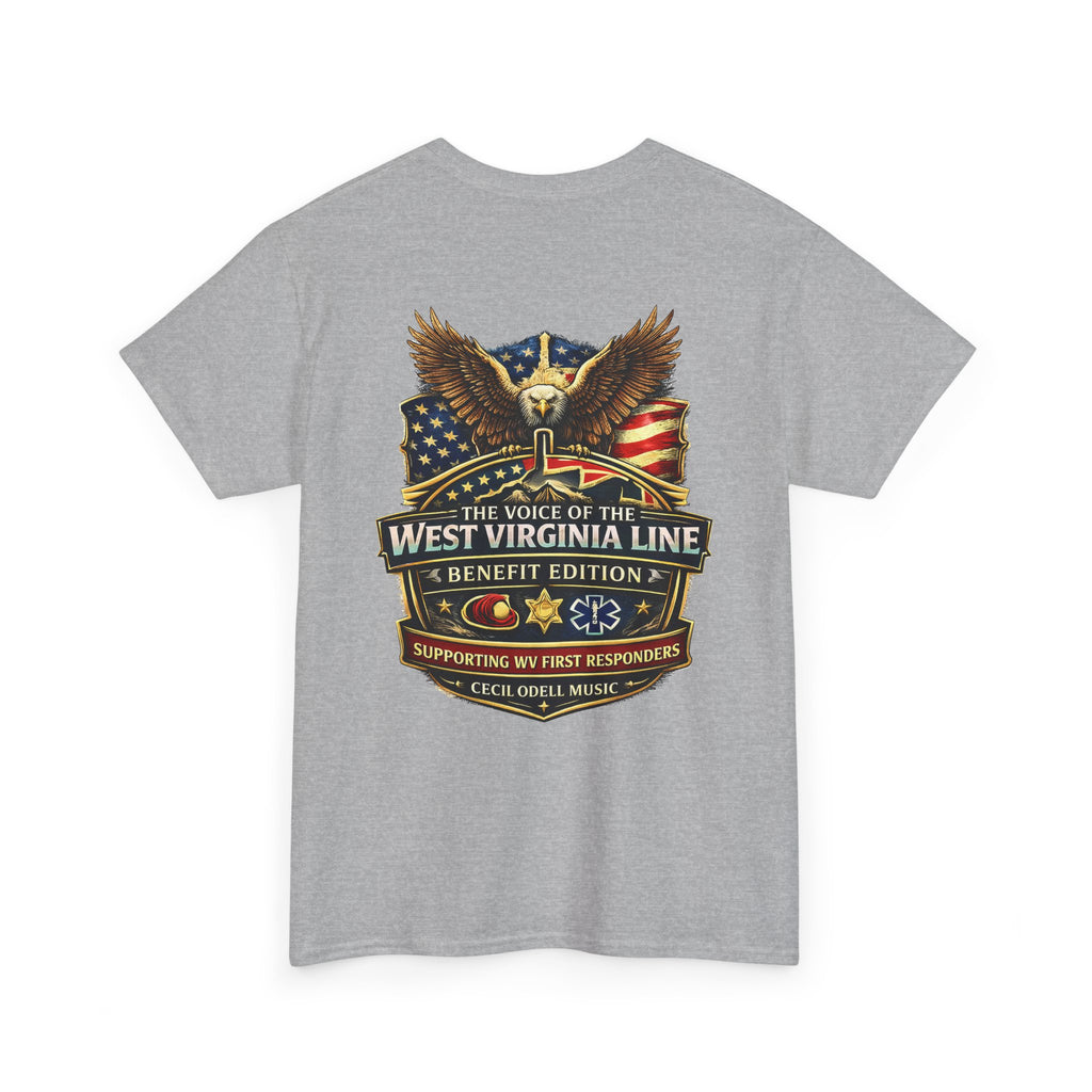 West Virginia Line Benefit Tee: Supporting First Responders (Eagle & Flag)