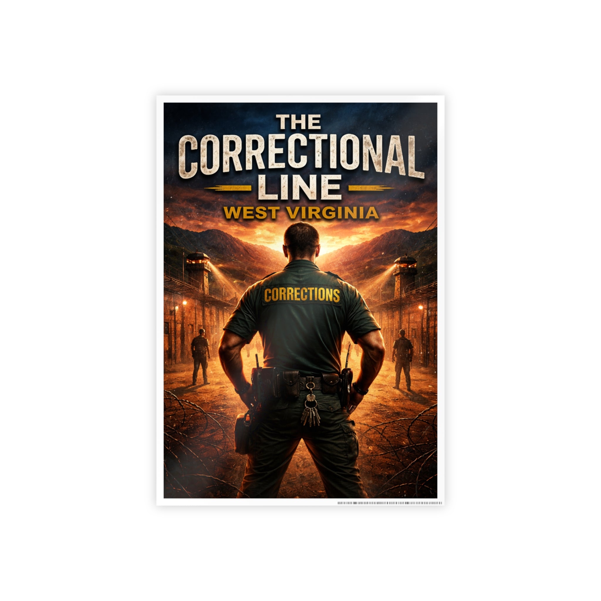 The Correctional Line West Virginia Poster - Corrections Officer Tribute Gloss Print