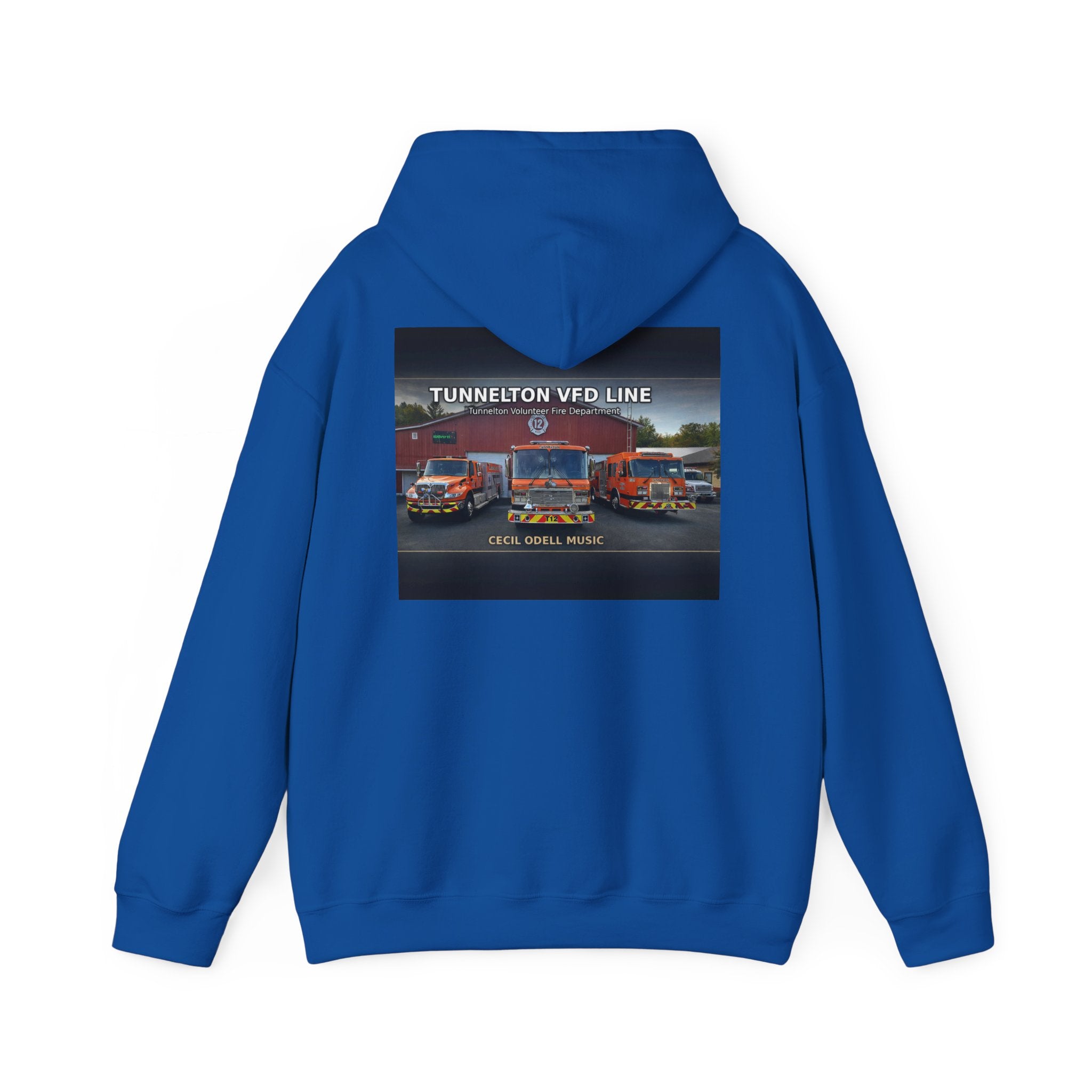 Tunnelton VFD Line Hoodie: Cool Music Firetruck Graphic Pullover
