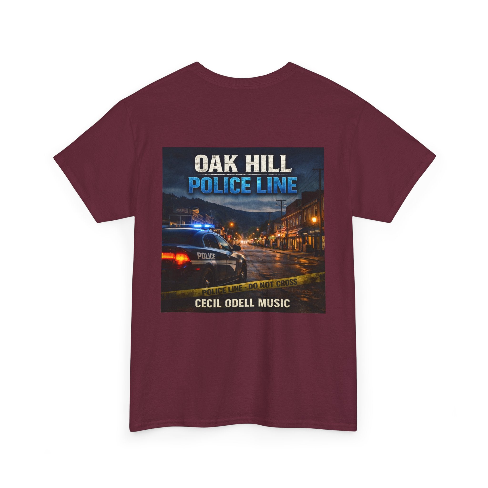Police Line T-Shirt: Oak Hill 'Police Line' Album Cover Tee