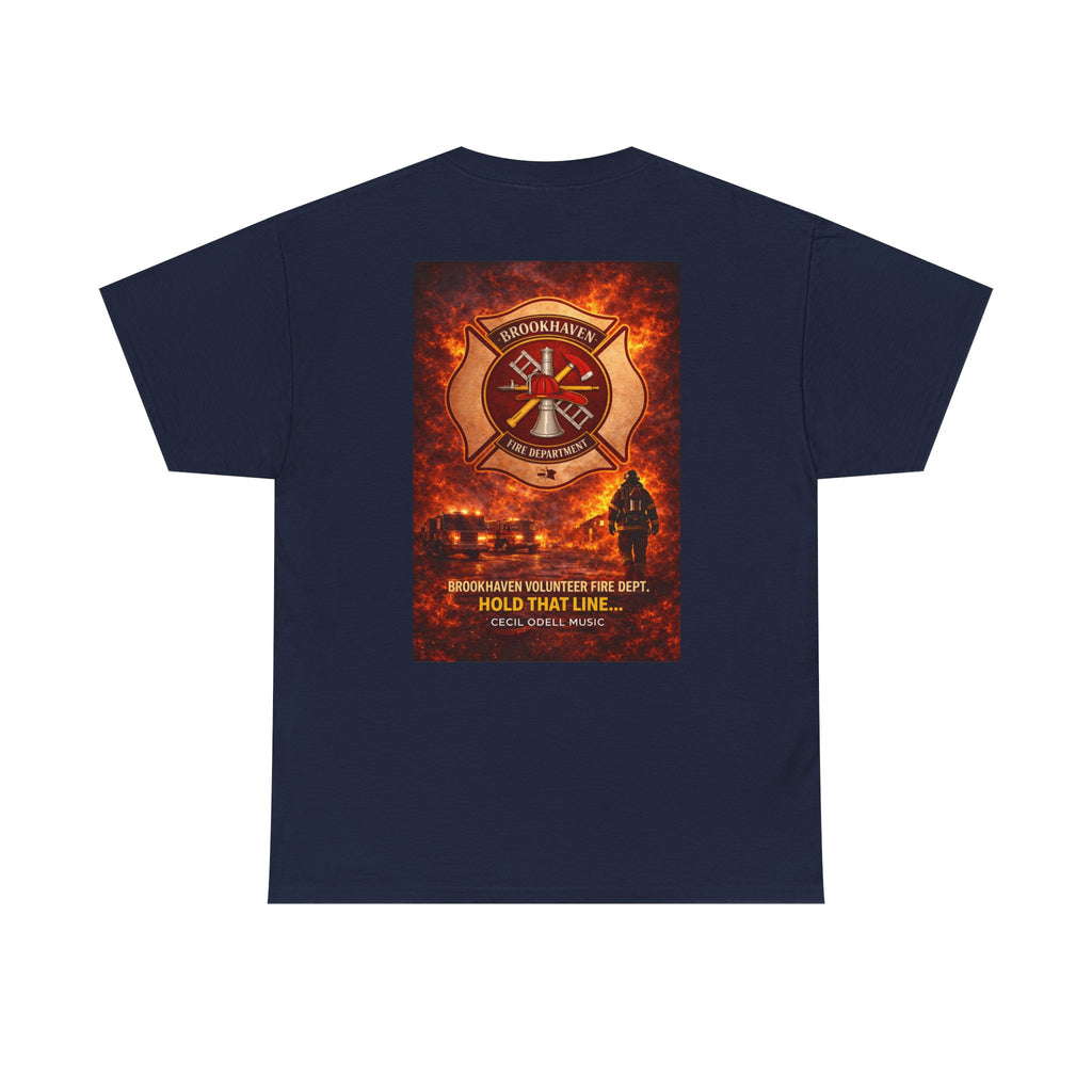 Firefighter T-Shirt: 'Hold That Line' Brookeville Volunteer Fire Dept. Memorial Tee