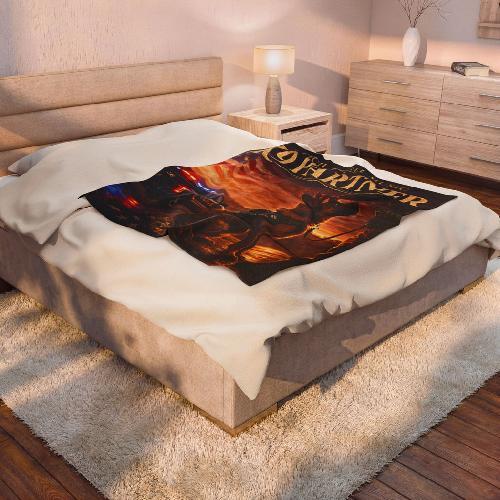 K9 Partner Velveteen Plush Blanket: Police K9 Tribute Throw with American Flag