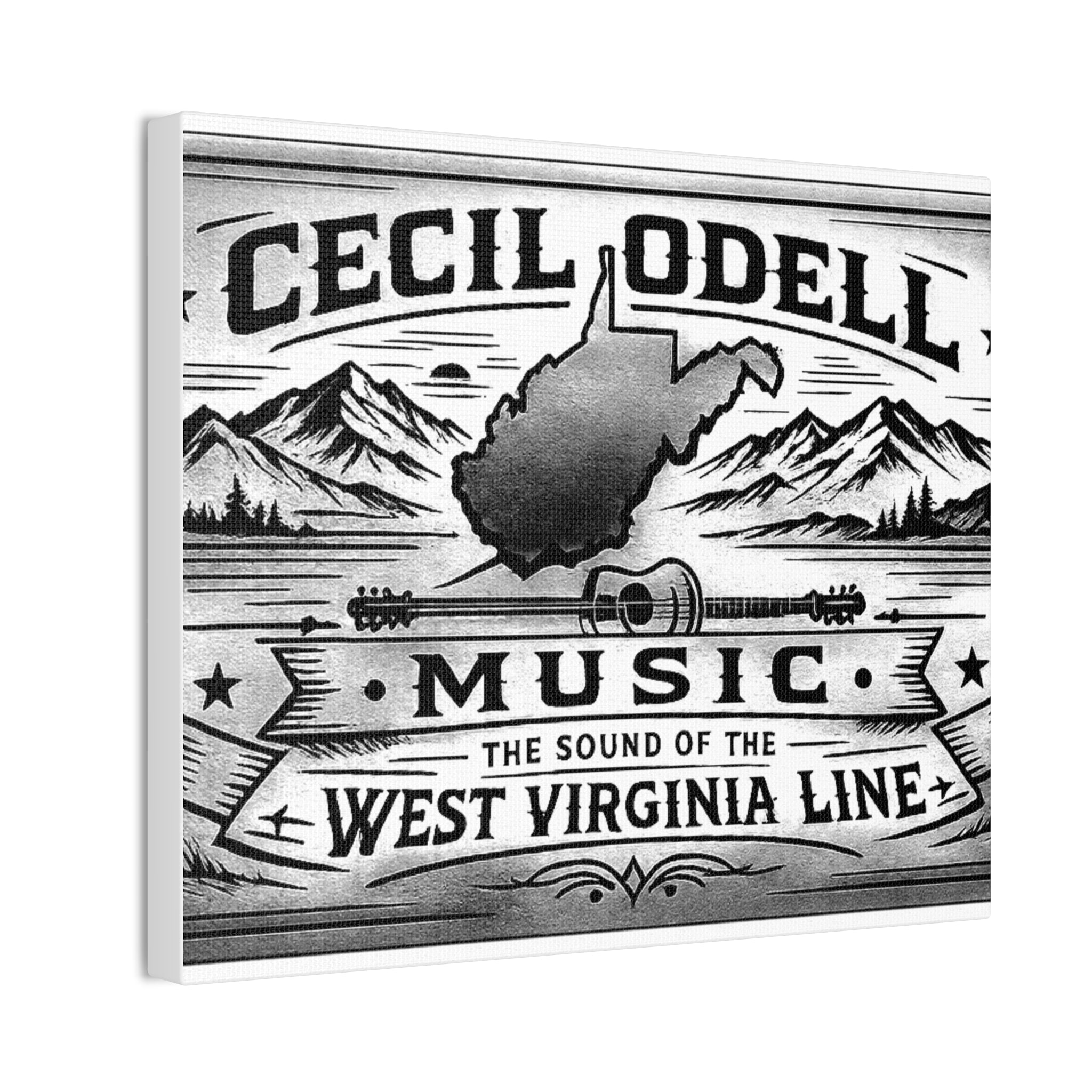 Cecil Odell Music Canvas Print: “The Sound of the West Virginia Line”