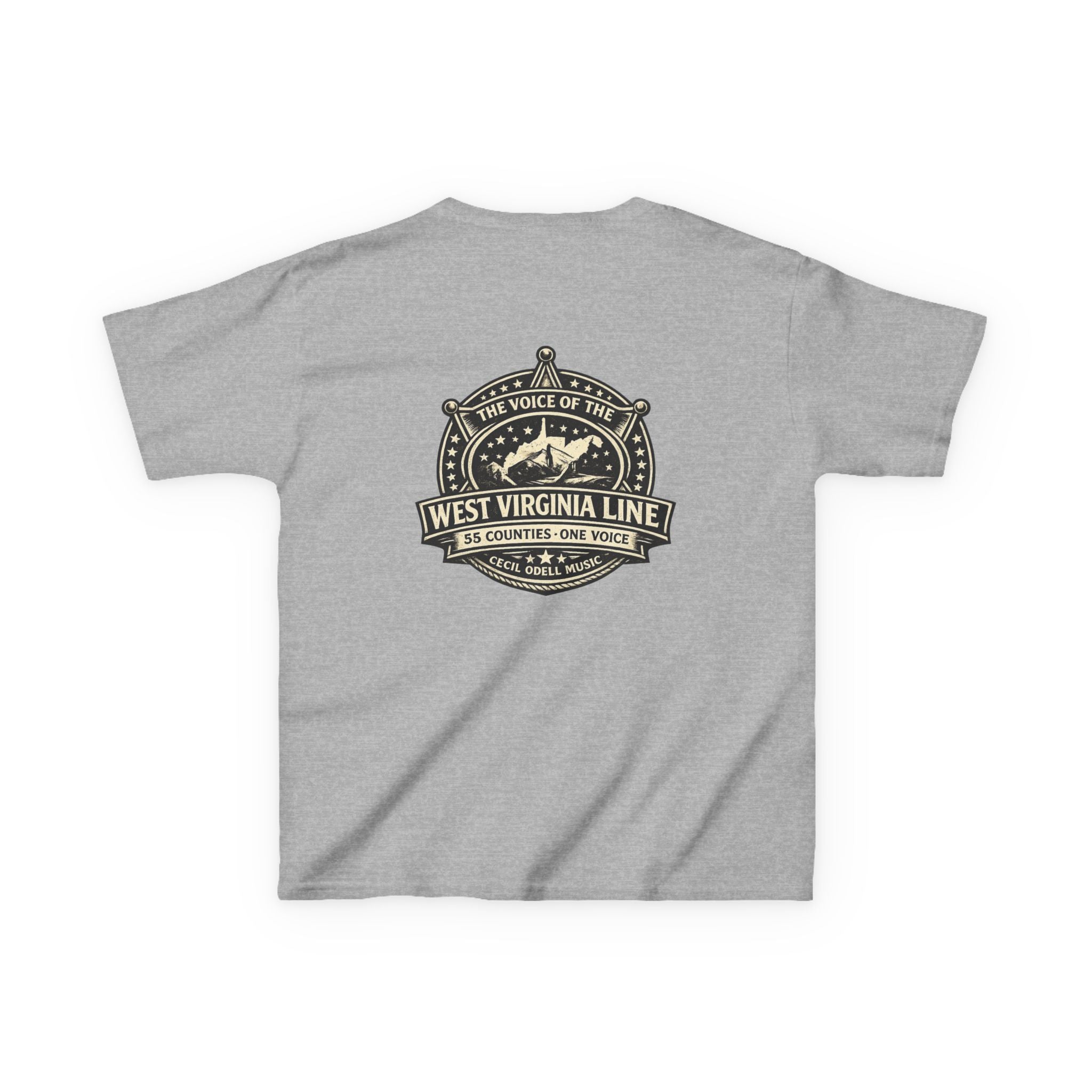 West Virginia Line Kids T‑Shirt: 'The Voice of the West Virginia Line' Vintage Emblem
