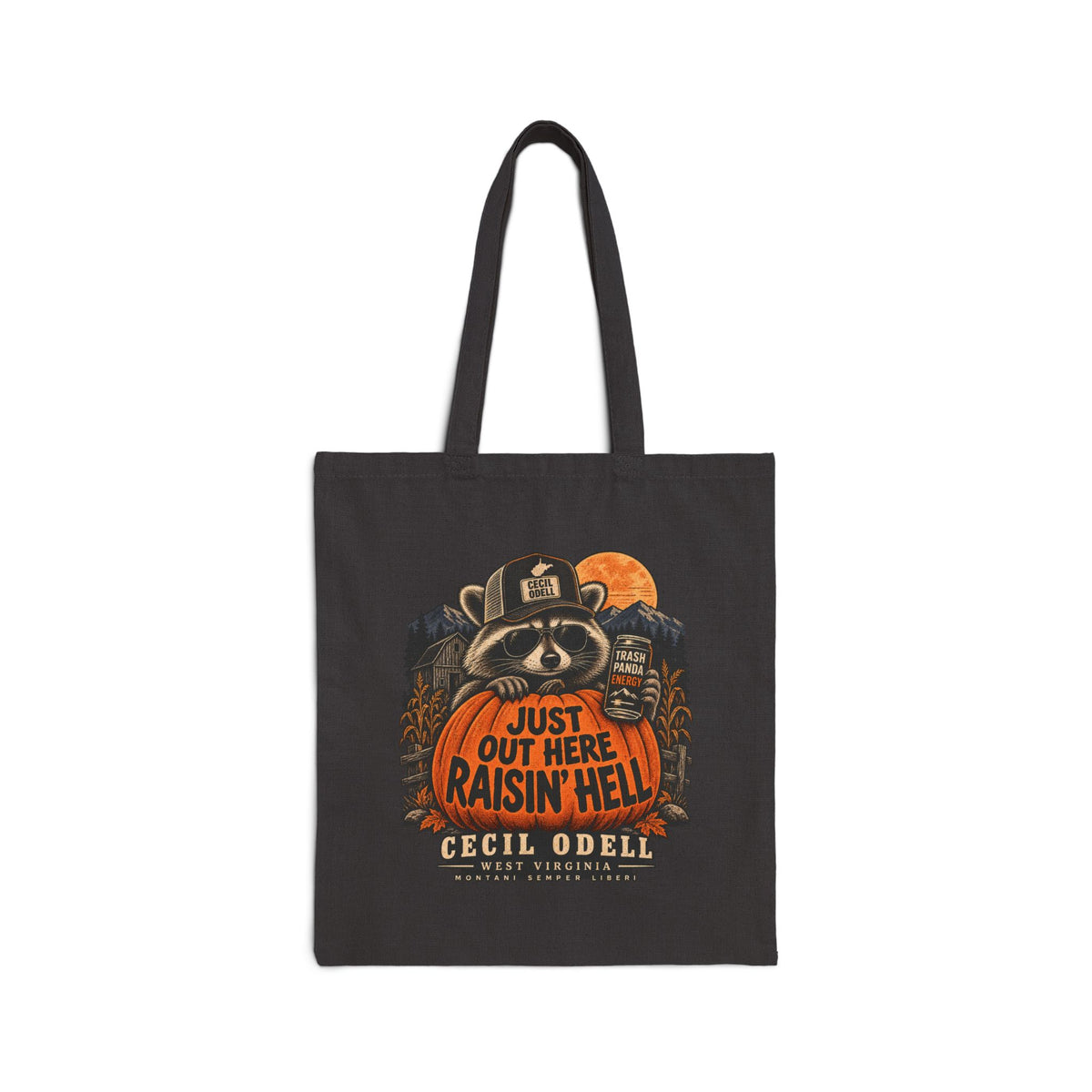 Just Out Here Raisin' Hell Halloween Tote | Cecil Odell
