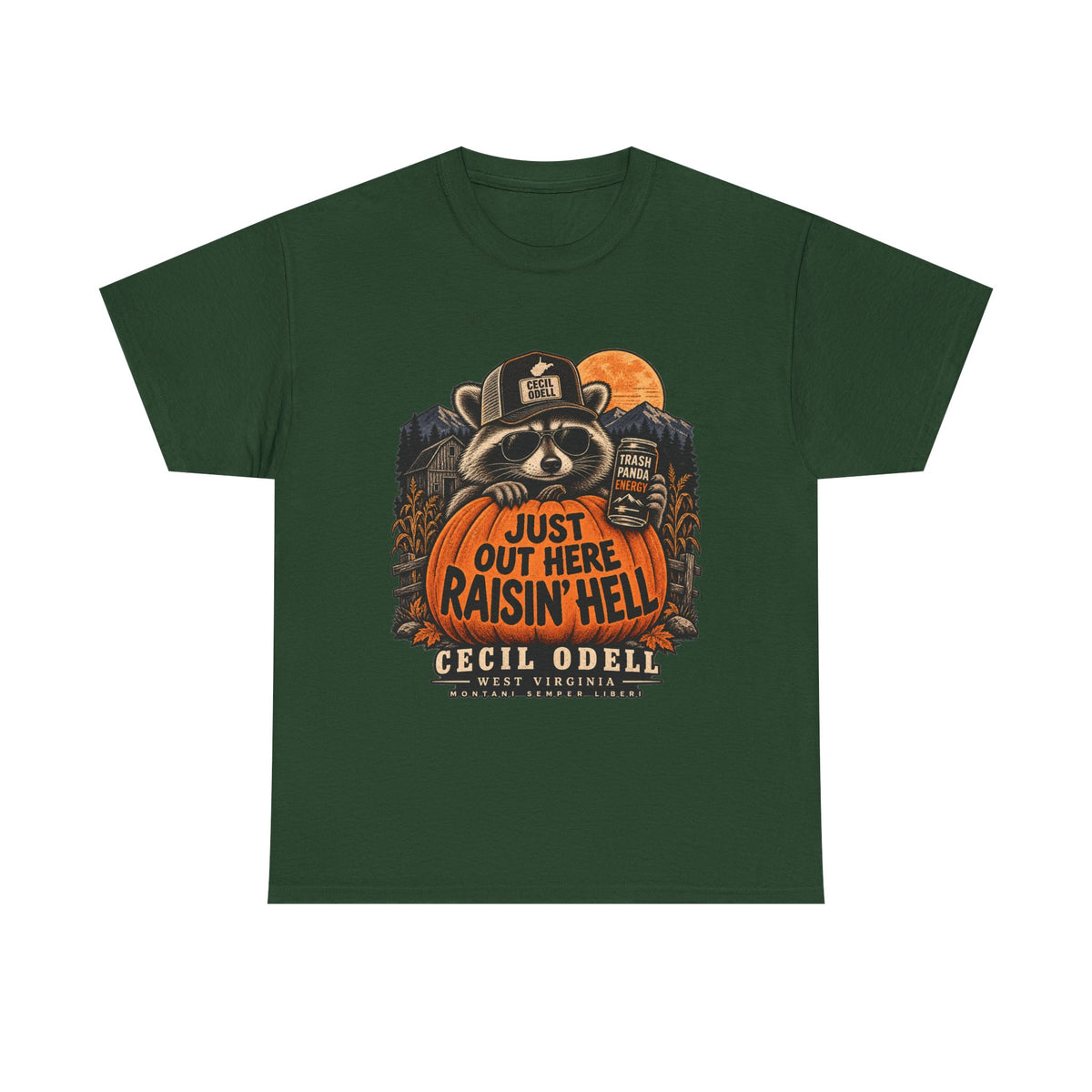 Just Out Here Raisin' Hell Halloween Tee | Cecil Odell