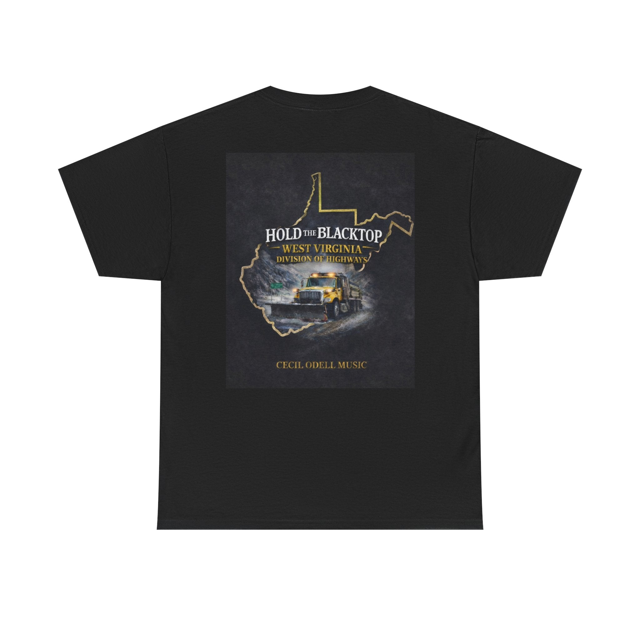West Virginia 'Hold the Blacktop' Graphic Tee: Vintage Truck State Outline Music Shirt