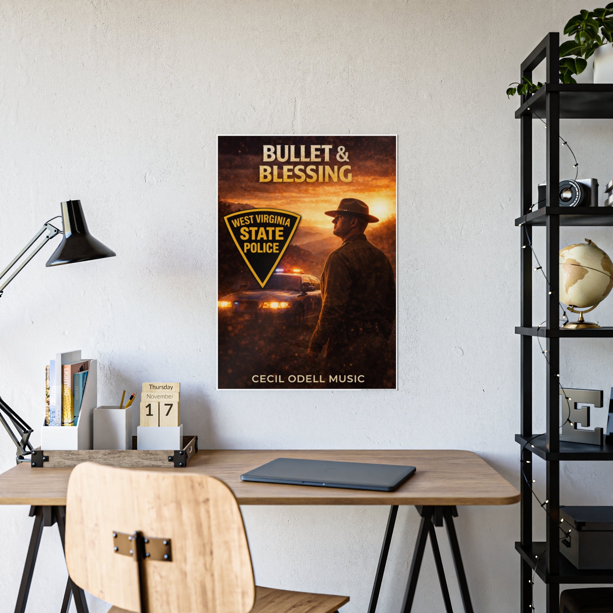 Gloss Poster: "Bullet & Blessing" West Virginia State Police Music Print