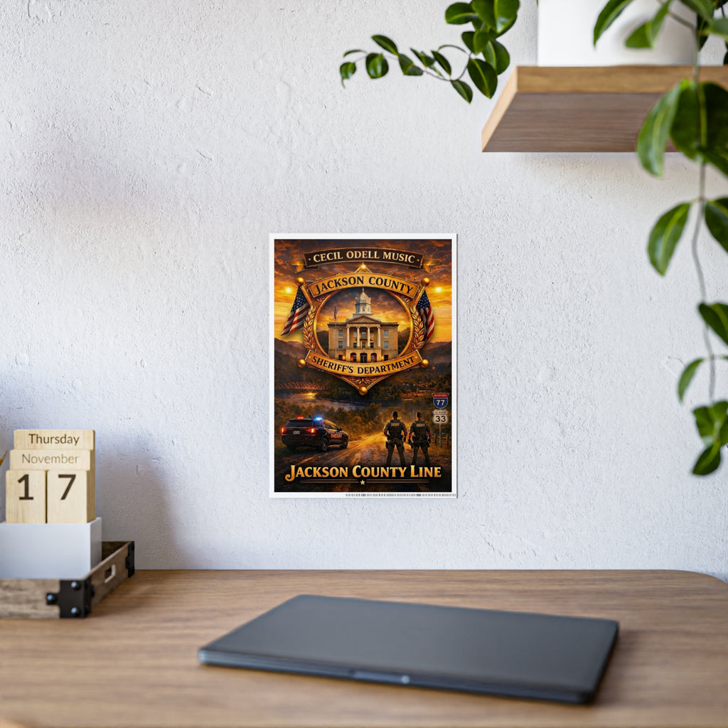 Jackson County Line Gloss Poster: Sheriff’s Department Tribute Wall Art