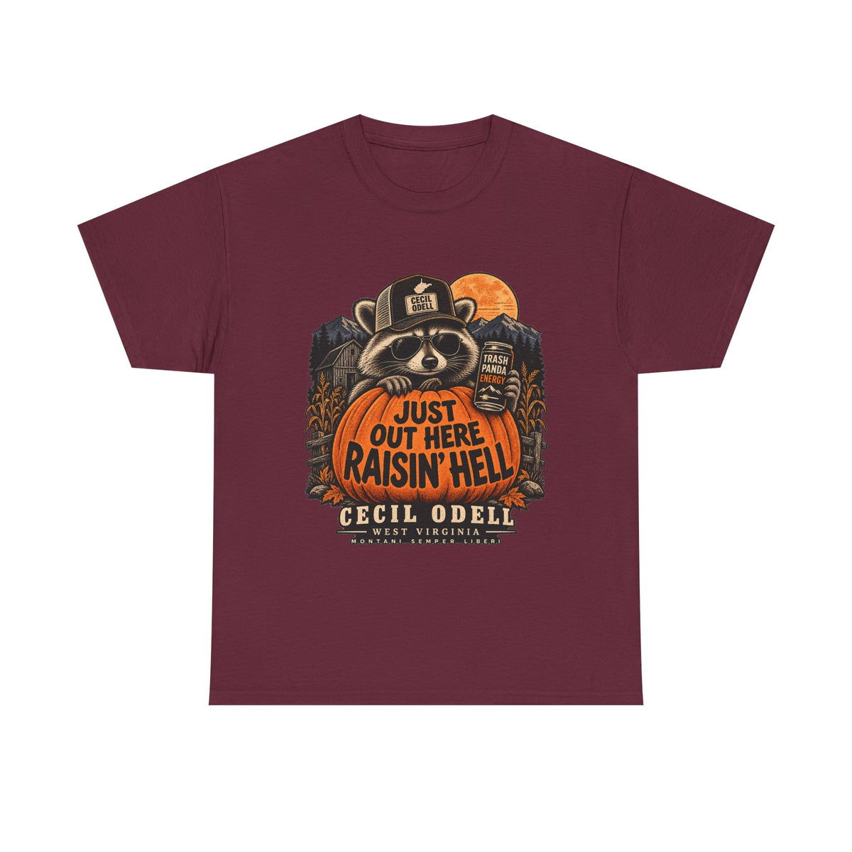 Just Out Here Raisin' Hell Halloween Tee | Cecil Odell