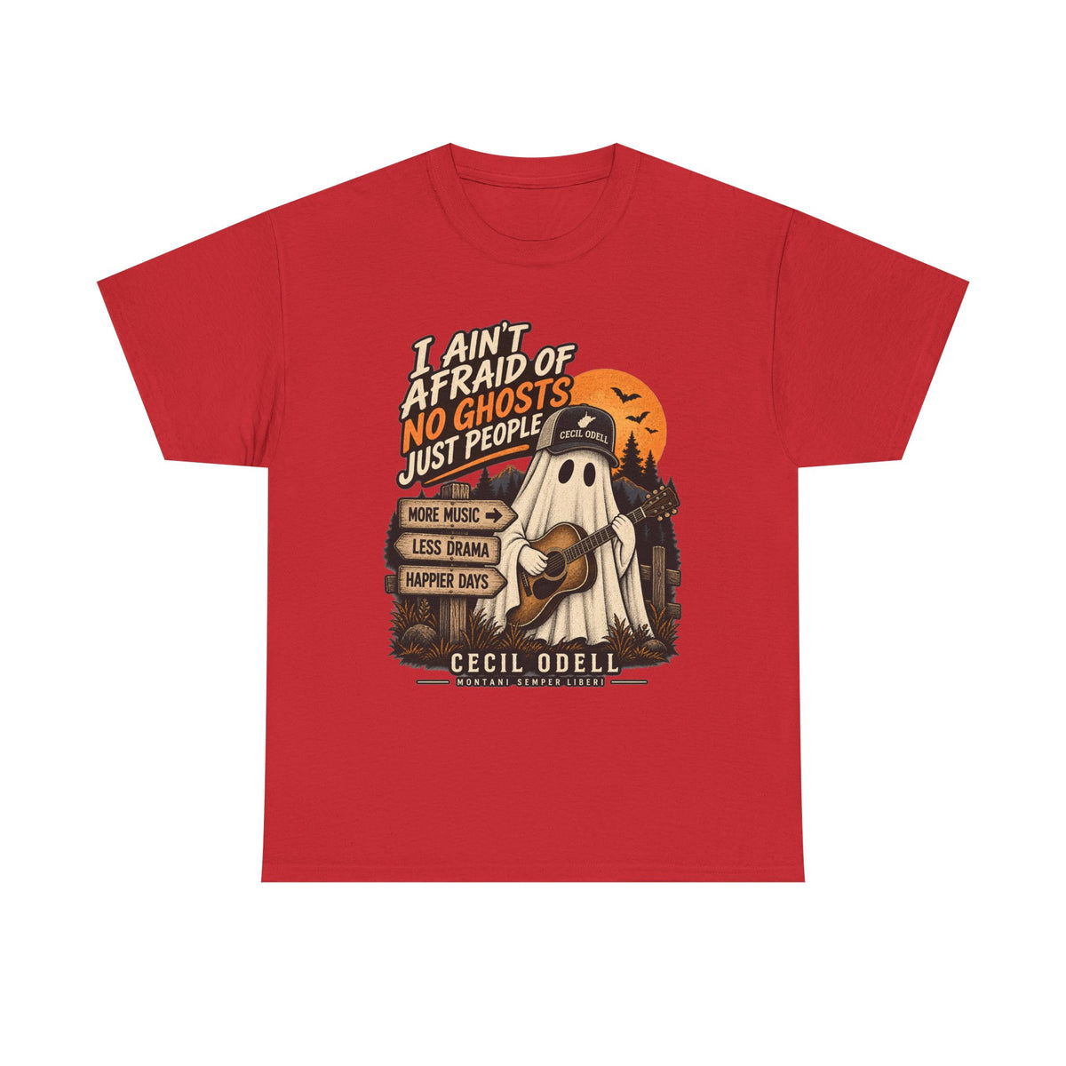 I Ain't Afraid of No Ghosts, Just People Halloween Tee | Cecil Odell