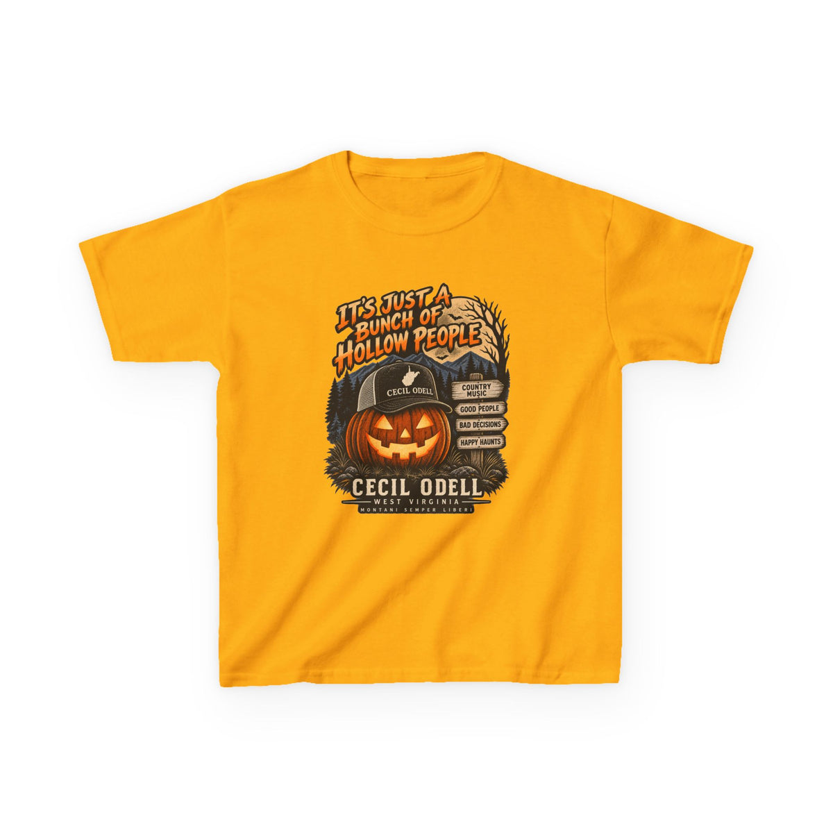 It's Just a Bunch of Hollow People Kids Halloween Tee | Cecil Odell