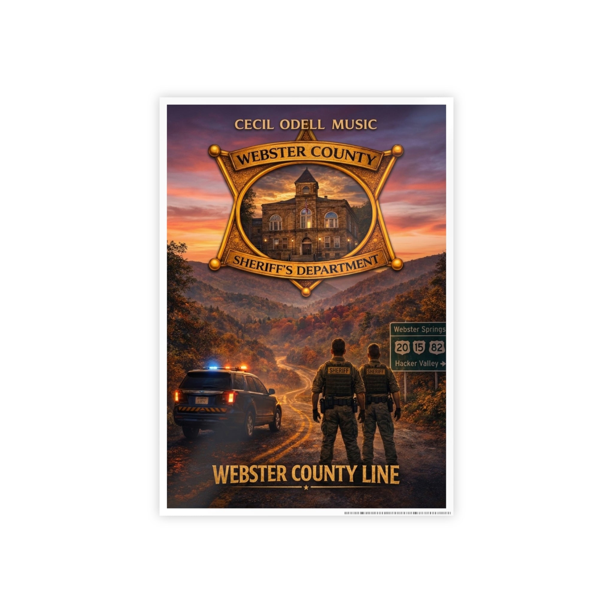 Sheriff Badge Poster: Webster County Line Gloss Print