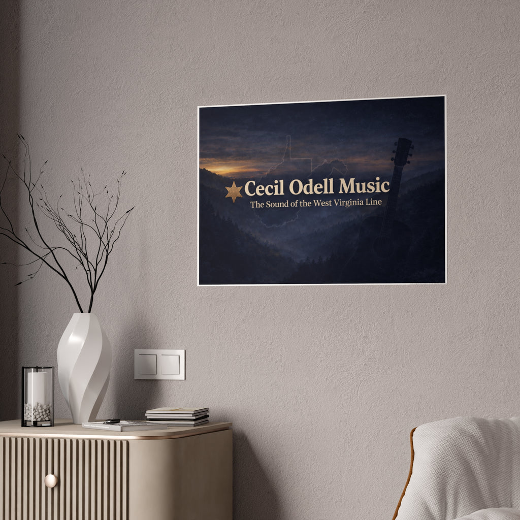 Cecil Odell Music Gloss Poster: 'The Sound of the West Virginia Line' Scenic Music Print