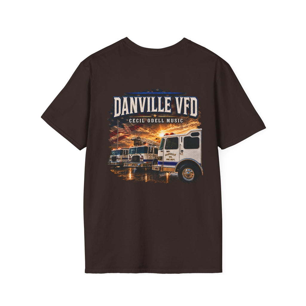 Danville VFD Firetruck T-Shirt: Volunteer Fire Department Crew Tee